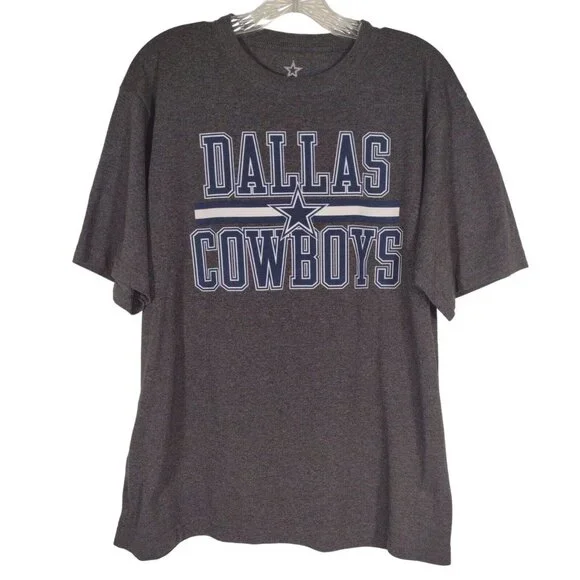 Dallas Cowboys Authentic Adults Medium Gray TShirt NFL Dallas Cowboys - Picture 1 of 7